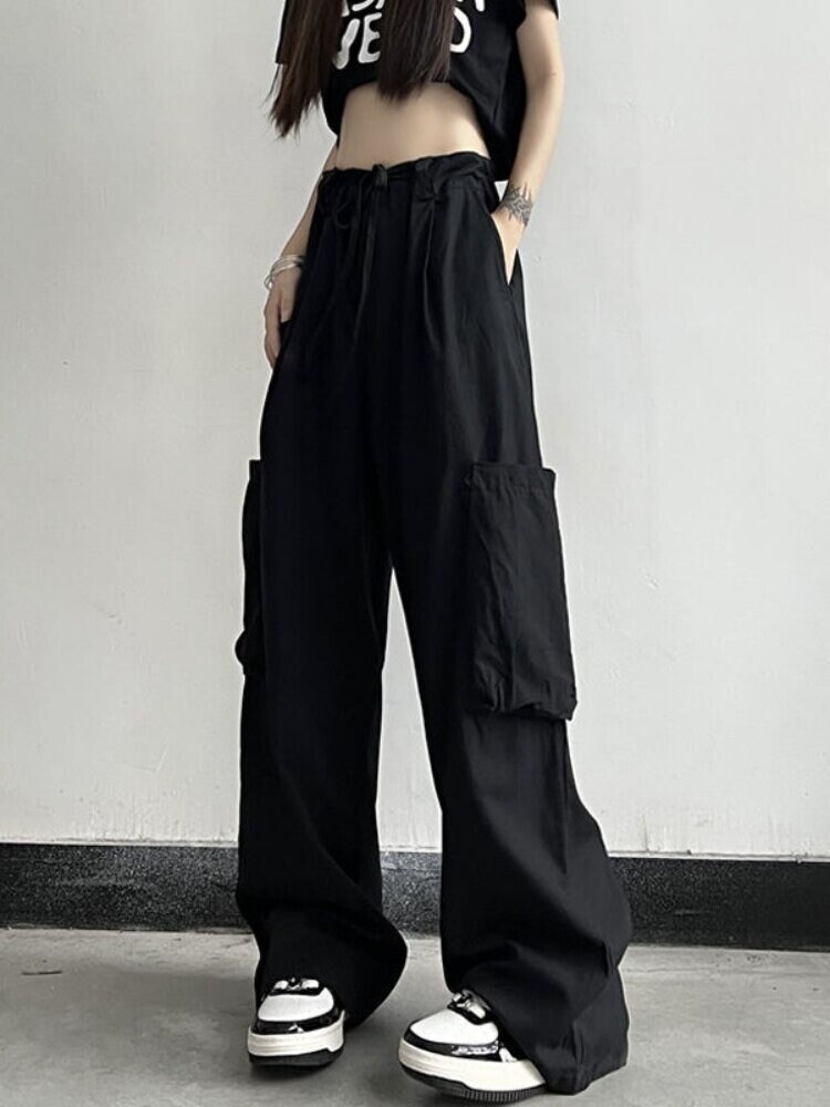 Harajuku Cargo Jeans For Women Vintage Low Waisted Cargo Trousers Women  With Big Pockets, Grunge Fairycore Design, And Fashionable Academic  Sweatpants From Jiejingg, $26.75