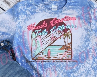 Heads. Carolina Tails California - Etsy