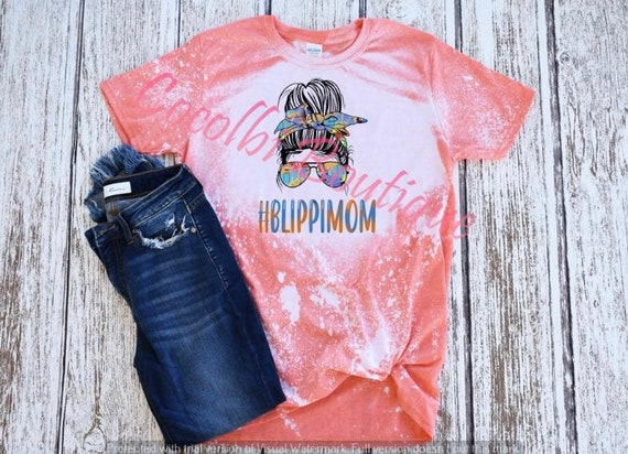 Blippi mom life bleached graphic tshirt for women