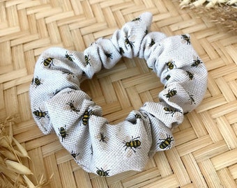 Bienen Scrunchie für alle Haare | Biene | Tier | Haarband | Einzeln | Set | Haargummi | Haaraccessoire | Haarpflege | breites Gummi | Sanft