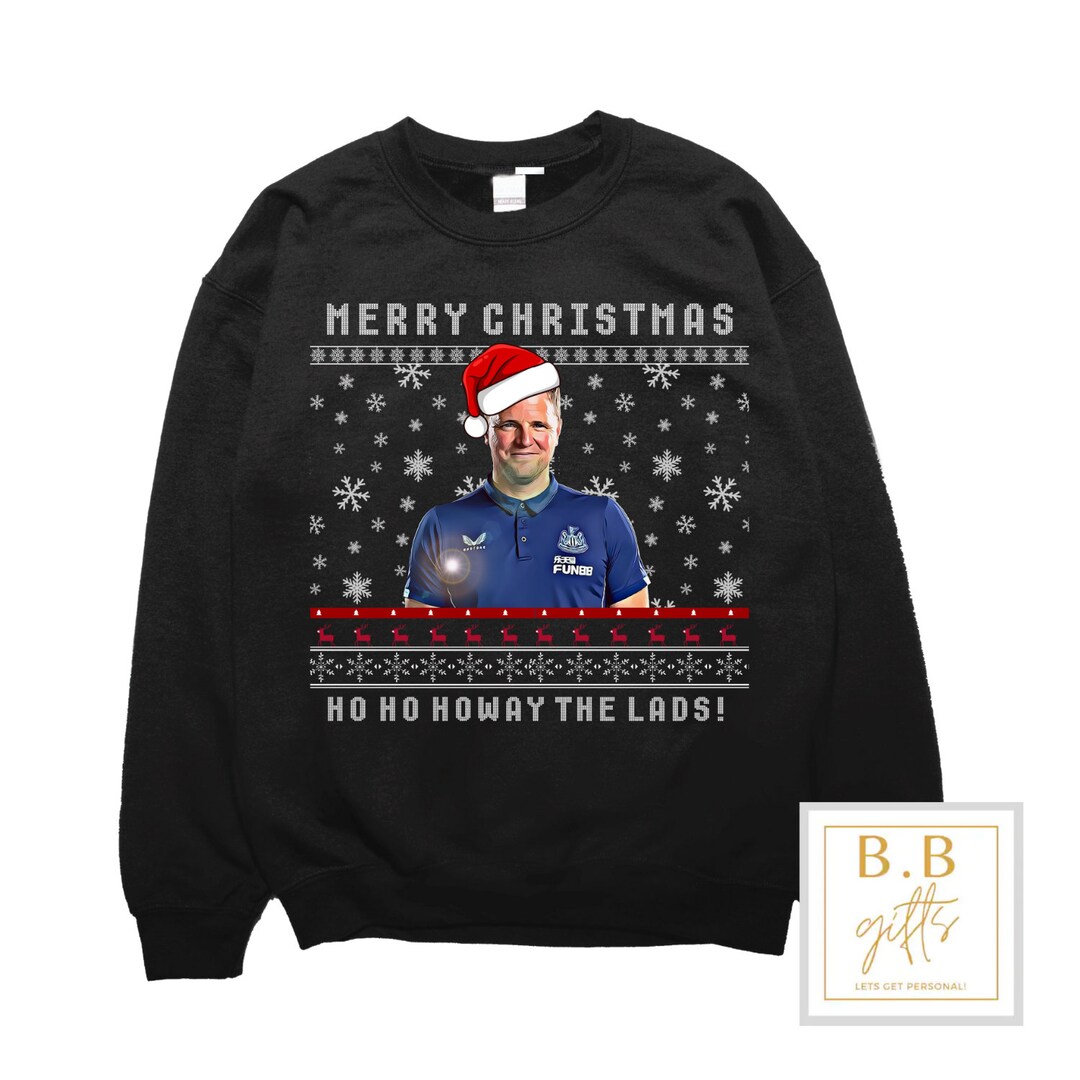Newcastle United Merry Christmas Jumper Eddie Howe Inspired Etsy