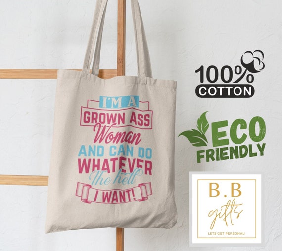 Buy Personalised Tote Bag/ Any Name Natural Cotton Weekend Shopper Online  in India 