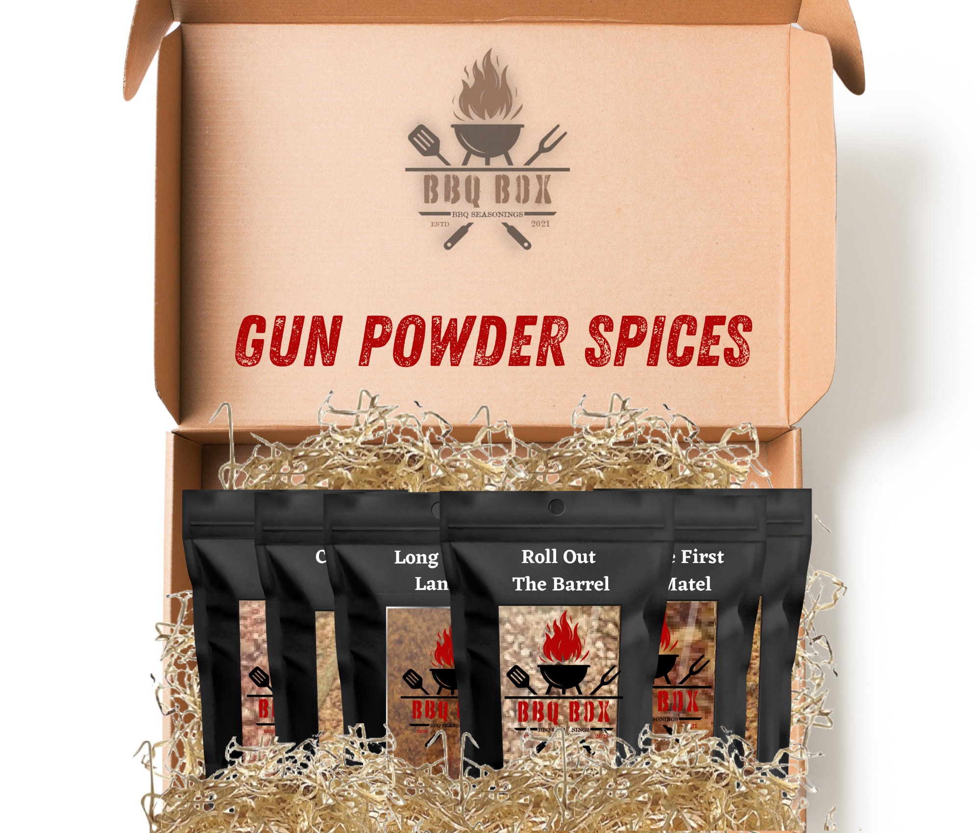 GUNPOWDER SPICES Seasoning Gift Box Gunpowder Dry Meat Rubs Etsy UK