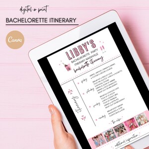 Bachelorette party itinerary template, electronic bachelorette invitation, text bachelorette weekend invitation, bachelorette party digital