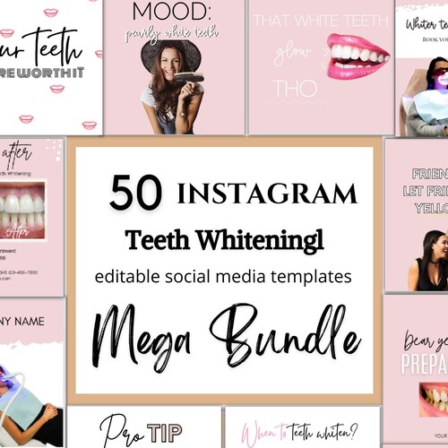 Editable Teeth Whitening Post Teeth Whitening Instagram Etsy