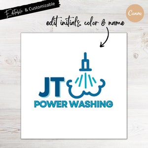 Power Washing-Logo, Hochdruckwasch-Logo-Design, Hochdruckwasch-Logo, Power Wash-Logo, Geschäftslogo-Branding, Außenreinigungs-Logo
