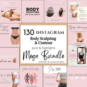 Body Sculpting Social Media Template, Editable Body Contouring Template,  Body Sculpting Instagram templates, Body Contour Instagram Quotes