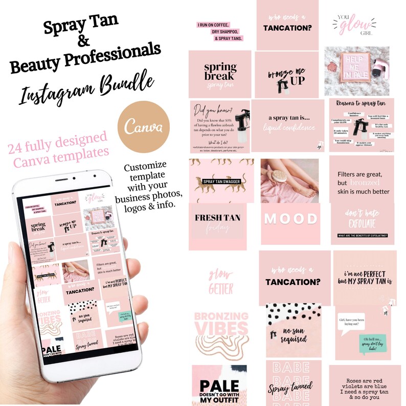 Instagram Post Template Instagram Templates for Beauty - Etsy