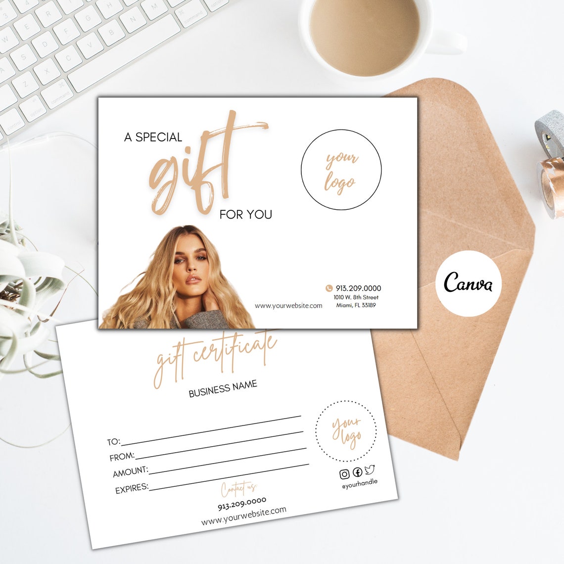 Image 1 for Salon Gift Certificate Template