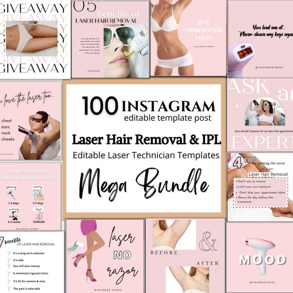 100 Laser Hair Removal Instagram Posts Laser Technician IPL - Etsy 100 Laser Hair Removal Instagram Posts Laser Technician IPL - Etsy