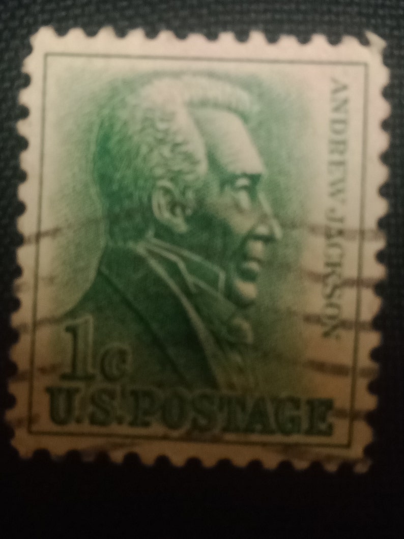 Andrew Jackson 1cent US postage stamp Etsy