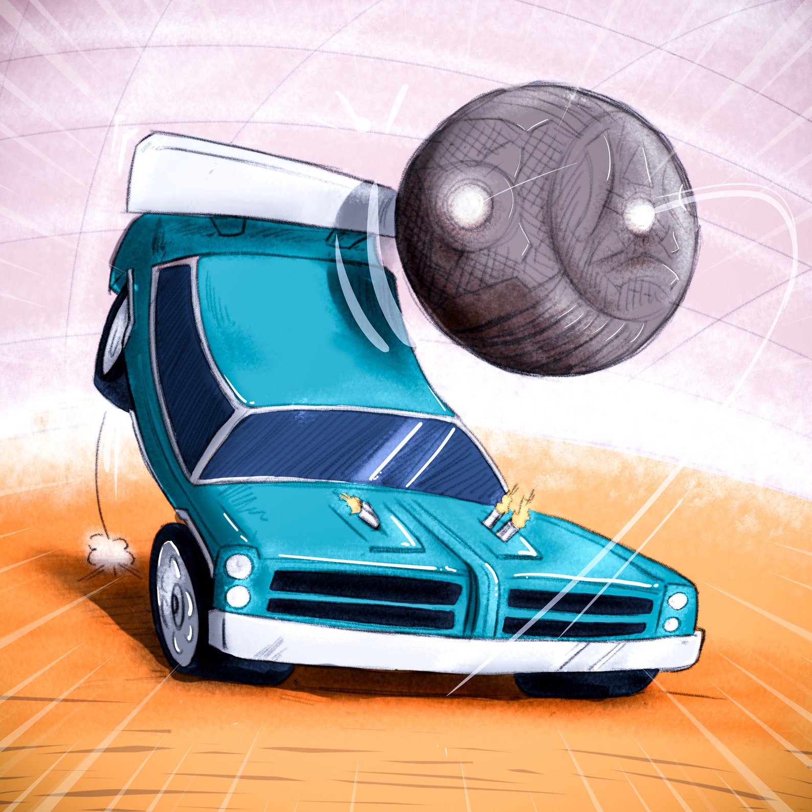 Rocket League Fan Art print Etsy