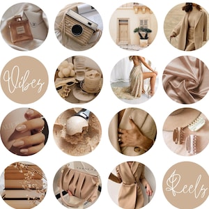 Beige Instagram Highlight Covers, Aesthetic Instagram Story Highlights, Minimal Instagram Story Highlight Icons, Luxury Branding Canva