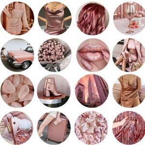 Rose Gold Instagram Highlight Covers Canva, Aesthetic Instagram Story Highlights, Luxury Instagram Story Highlight Icons, Rose Gold Branding