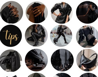 Black Instagram Highlight Covers, Luxury Instagram Story Highlights, Aesthetic Instagram Story Highlight Icons, Dark Instagram Highlights