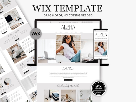 Coaching Wix Website Template, Modern Wix Template Social Media Manager, Minimal Blogger Website Theme, Premium Wix Ecommerce Store Website