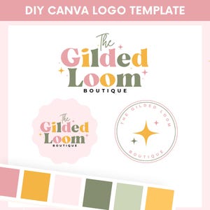 Pastel Boutique Logo Template: DIY Canva Design