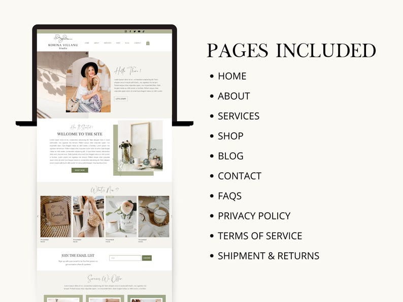 Minimal Wix Website Template, Life Coaches and Bloggers Website Template, Modern High Converting Wix Website for Service Provider, Wix Shop image 4