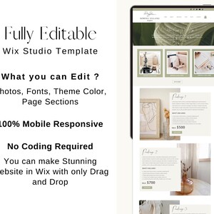 Minimal Wix Website Template, Life Coaches and Bloggers Website Template, Modern High Converting Wix Website for Service Provider, Wix Shop image 5