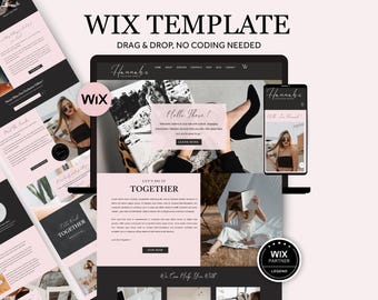 Wix Website Template Coaching, Elegant Wix Template for Bloggers & Brand Managers, Modern Wix Blog, Luxury Wix Website Design Service Agency