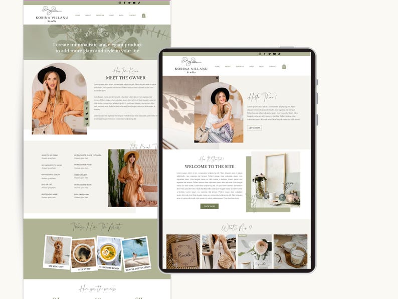 Minimal Wix Website Template, Life Coaches and Bloggers Website Template, Modern High Converting Wix Website for Service Provider, Wix Shop image 7
