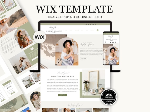 Minimal Wix Website Template, Life Coaches and Bloggers Website Template, Modern High Converting Wix Website for Service Provider, Wix Shop