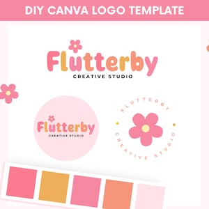 Sjabloon Pink Boutique-logo: kleurrijk DIY-ontwerp (canva)