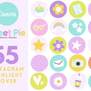 Pastel Instagram Highlight Covers, Rainbow Instagram Story Icons, Colorful Instagram Story Highlights, Purple Covers for Instagram Stories