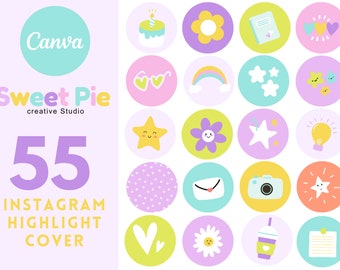 Pastel Instagram Highlight Covers, Colorful Instagram Story Icons, Cute Instagram Story Highlights, Playful Instagram Branding
