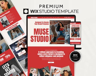 Wix Studio Website Template Personal Brand, Agency, Coaches, Bold Wix Website Social Media Manager, Wix Studio Template Service Businesses