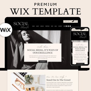Wix Website Template, Social Media Manager Website Wix Theme, Coaching Wix Website Template, Creative Wix Website Design, Wix Blog Template