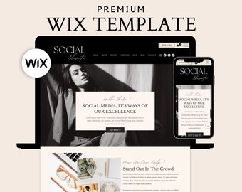 Wix Website Template, Social Media Manager Website Wix Theme, Coaching Wix Website Template, Creative Wix Website Design, Wix Blog Template
