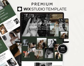Creative Wix Studio Website Template for Photographers, Modern Wix Wedding Photography Website, Professional Photographer Portfolio Design