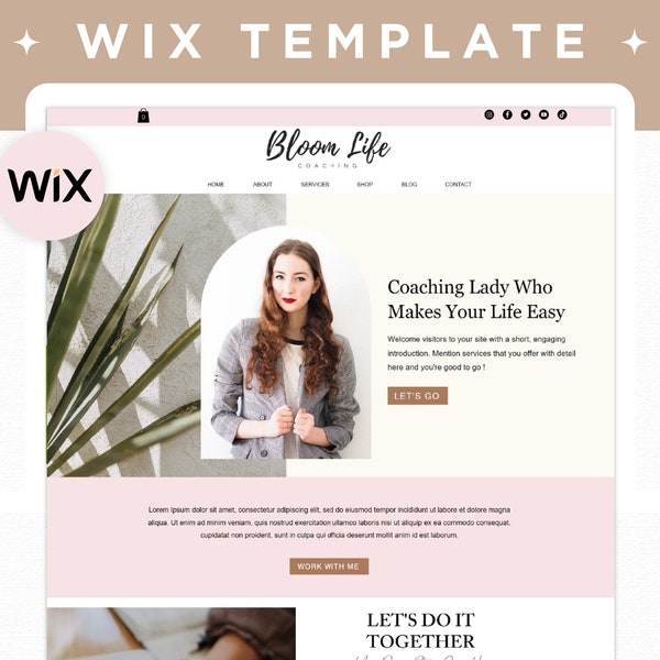 Wix Website Template, Coaching Website Template, Blogger Website Theme, Wix Website Design, Wix Online Store Theme, Creative Wix Web Design