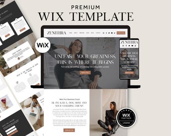 Wix Website Template for Life Coach, Minimal Wix Template Therapist, Premium Wix Website Service Agency, Luxury Wix Design Brand Manager