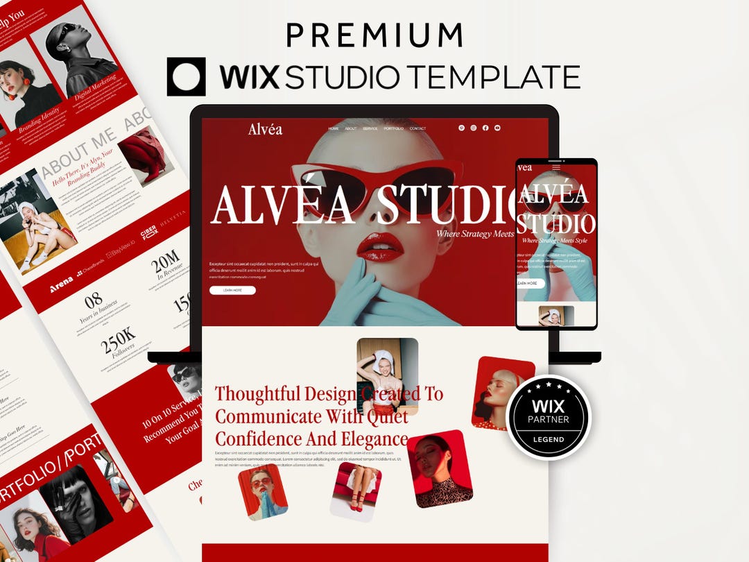 Bold Wix Studio Template Coaches, Wix Landing Page Design, Modern Wix