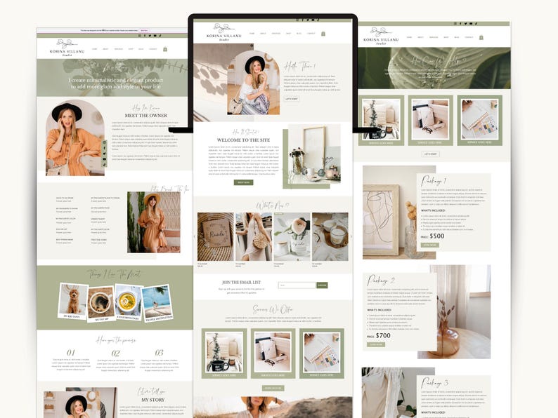 Minimal Wix Website Template, Life Coaches and Bloggers Website Template, Modern High Converting Wix Website for Service Provider, Wix Shop image 2