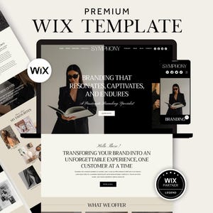 Coaching Wix Website Template: Luxury Wix Design for Virtual Assistant, Elegant Website for Podcaster, Wix Template for Social Media Manager