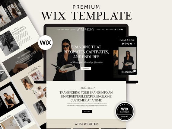 Coaching Wix Website Template: Luxury Wix Design for Virtual Assistant, Elegant Website for Podcaster, Wix Template for Social Media Manager