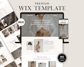 Minimal Wix Website Template Coaching, Elegant Wix Website Design Service Provider Agency, Drag & Drop Modern Wix Business Website Template