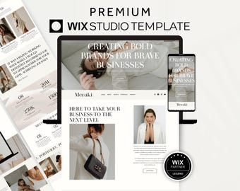 Minimal Wix Studio Template Coaches, Wix Landing Page Design, Modern Wix Sales Page Service Agency, Social Media Manager Wix Website Design