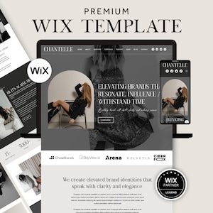 Wix Website Template Social Media Manager, Agency, Podcast, Luxury Wix Template Podcaster, Service Provider, Premium Wix Website Branding