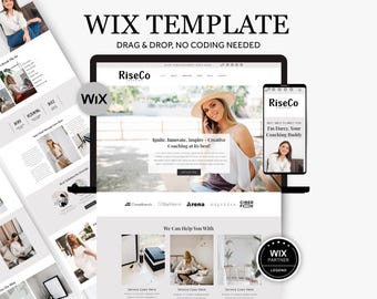 Wix Website Template Life Coaches, Minimal Wix Template Social Media Manager Therapist, Branding Agency, Wix Service Business Website Design