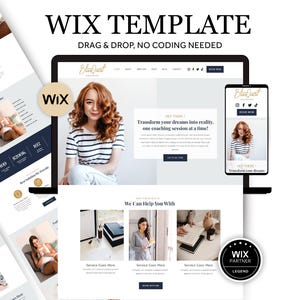 Wix Website Template Life Coach, Minimal Wix Template for Therapists, Coaches, Bloggers, Wix Agency Template, Premium Wix Template Branding