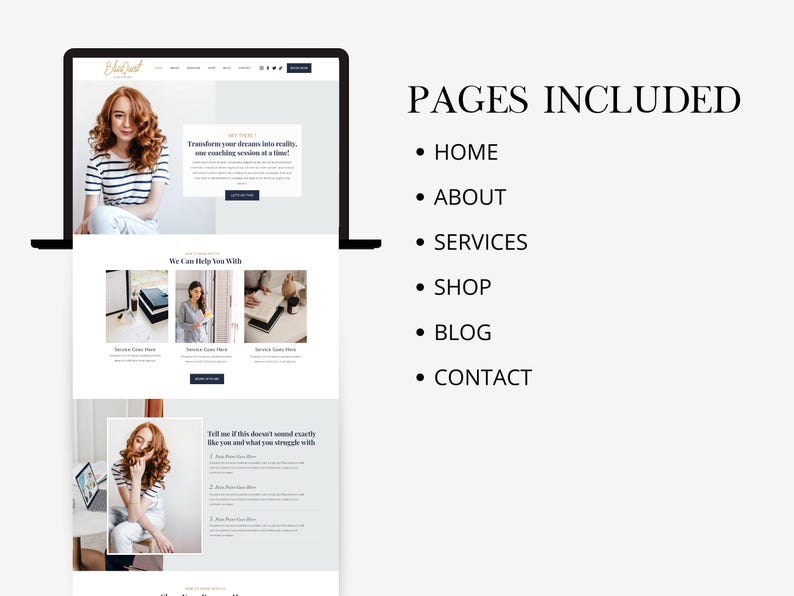 Minimalistische Wix-Website-Vorlage für Coaches, Therapeuten, Agenturen und Wix-Design-Service-Unternehmen Bild 4
