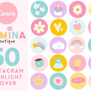 Instagram Highlight Covers, Rainbow Instagram Story Icons, Colorful Instagram Story Highlights, Pastel Covers for Instagram Stories
