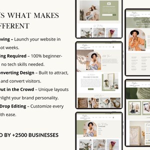 Minimal Wix Website Template, Life Coaches and Bloggers Website Template, Modern High Converting Wix Website for Service Provider, Wix Shop image 3
