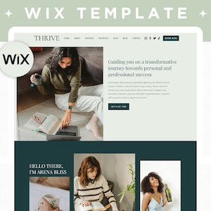 Minimal Wix Website Template, Coaching Wix Website Template, Wix Website for Social media Manager, Wix Blog Theme, Wix Template for Agency