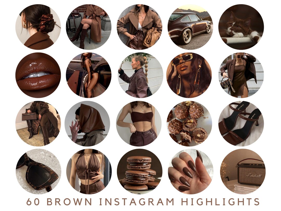 60 Brown Instagram Highlight Covers Aesthetic Instagram Story - Etsy