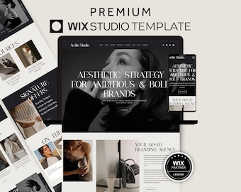 Wix Studio Website Template Brand Agency, Luxury Wix Studio Template Coaches, Therapist, Premium Wix Website Social Media Manager, Podcaster